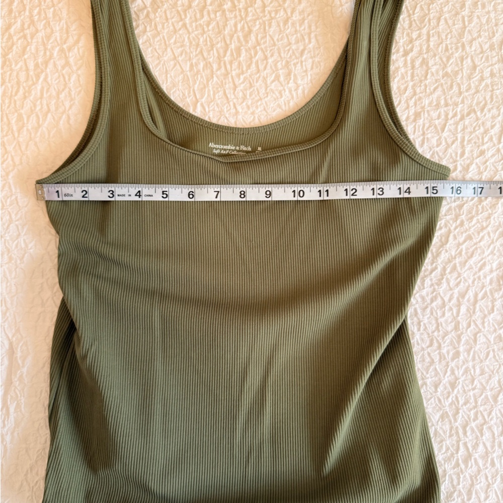 Abercrombie & Fitch Soft A&F Ribbed Bodysuit – Olive Green, Size XL - Picture 4 of 8